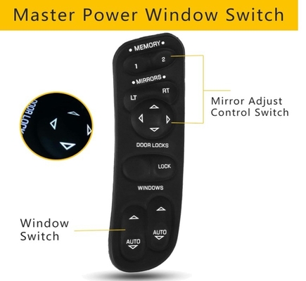Corvette 1997-2004 Conductor izquierdo del lado de la ventana con interruptor eléctrico hecho de plástico ABS