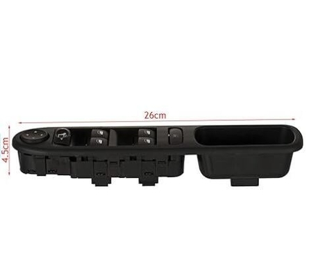 MásChioce Interruptor de control eléctrico de la ventana principal delantera izquierda para Peugeot 307 12.02-14.03