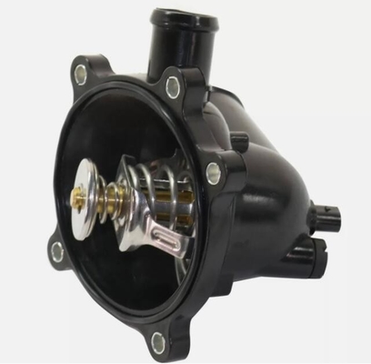 Conjunto de carcasa de termostato de refrigerante de motor de plástico metálico para Audi A6 S6 S6 S8 Q7 Volkswagen Touareg Negro