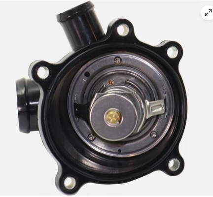 Conjunto de carcasa de termostato de refrigerante de motor de plástico metálico para Audi A6 S6 S6 S8 Q7 Volkswagen Touareg Negro