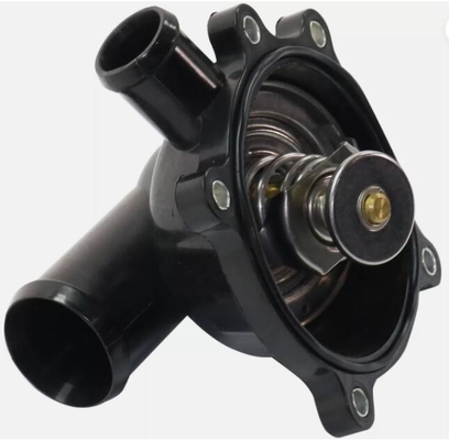 Conjunto de carcasa de termostato de refrigerante de motor de plástico metálico para Audi A6 S6 S6 S8 Q7 Volkswagen Touareg Negro