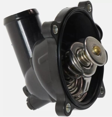 Conjunto de carcasa de termostato de refrigerante de motor de plástico metálico para Audi A6 S6 S6 S8 Q7 Volkswagen Touareg Negro