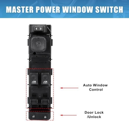 H2 interruptor de ventana de energía eléctrica para conducción delantera izquierda lado coche Cadi-llac GMC Chevrolet