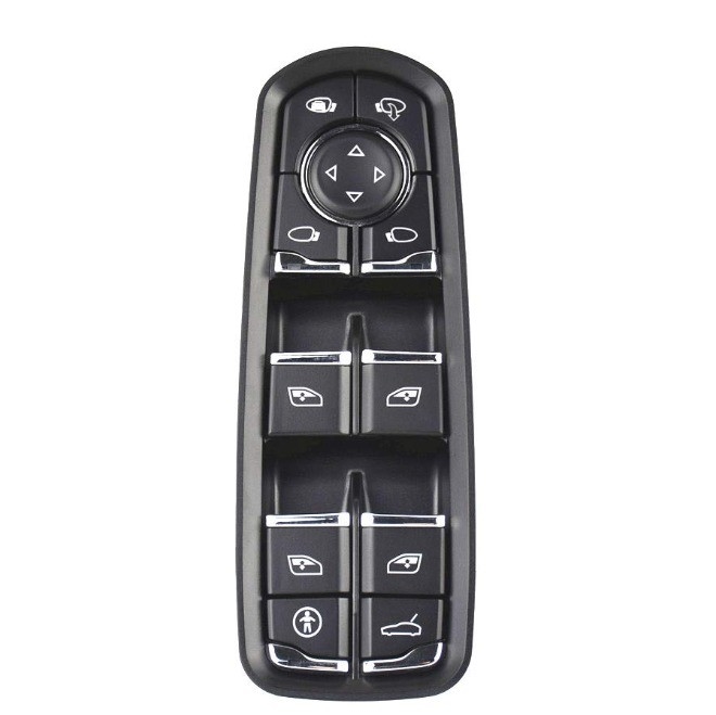 7PP959858AE Interruptor del espejo de la ventana de potencia negra para Porsche Cayenne Macan Panamera 2011-2018