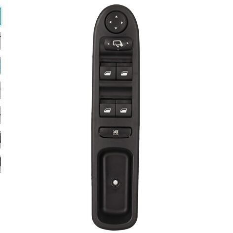 MásChioce Interruptor de control eléctrico de la ventana principal delantera izquierda para Peugeot 307 12.02-14.03